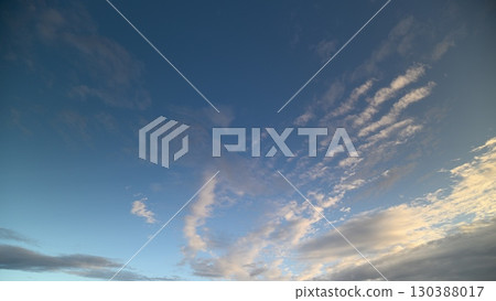 Stunningly Beautiful Cloud Patterns Majestically Set Against a Bright Blue Sky Above Us 130388017