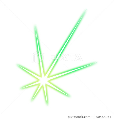 Sparkling green star effect 130388055