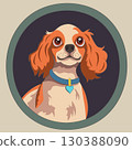 Vector illustration of a cute spaniel dog 130388090