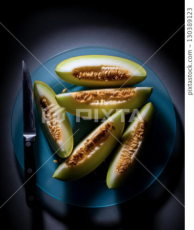 The melon has a pleasantly cool sensation the moment you put it in your mouth. 130389123