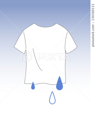 Wet T-shirt illustration 130389131