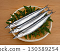 Raw saury 130389254
