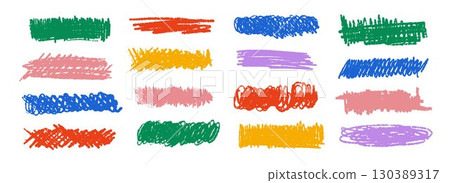 Bright colorful childish scribbles set. Colored crayon doodle line and stripe collection. Hand drawn rough charcoal brushstroke element pack. Pastel pencil curly, wavy, squiggly strokes bundle. Vector Bright colorful childish scribbles set. Colored crayon doodle line and stripe collection. Hand drawn rough charcoal brushstroke element pack. Pastel pencil curly, wavy, squiggly strokes bundle. Vector 130389317