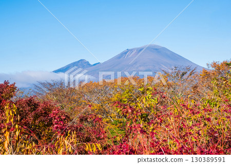 舊碓冰嶺展望台（秋季）：眺望淺間山 130389591