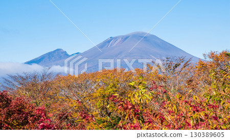 Old Usui Pass Observation Deck (Autumn): Overlooking Mount Asama Old Usui Pass Observation Deck (Autumn): Overlooking Mount Asama 130389605