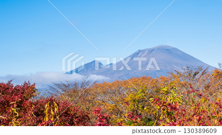 舊碓冰嶺展望台（秋季）：眺望淺間山 130389609