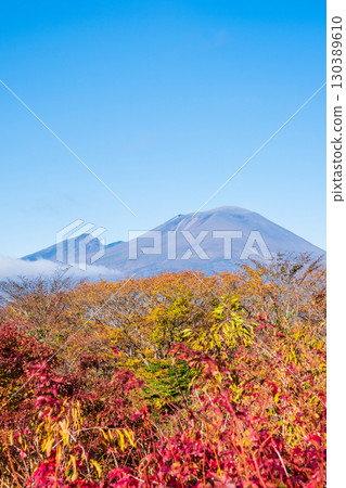 舊碓冰嶺展望台（秋季）：眺望淺間山 130389610