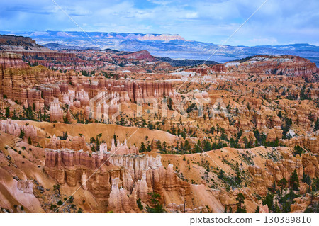 Bryce Canyon Hoodoo Formations and Pine Trees at Sunrise Point Utah Landscape 130389810