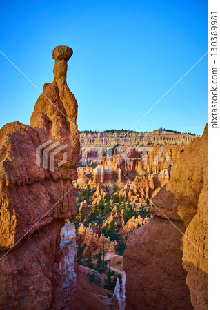 Hoodoo Rock Formation Sunrise Bryce Canyon National Park Utah Colorful Landscape 130389981