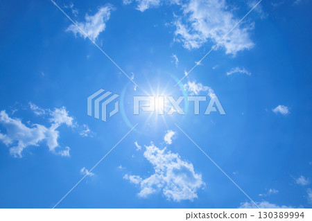 The sun in the blue sky 130389994