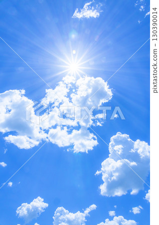 The sun in the blue sky 130390014