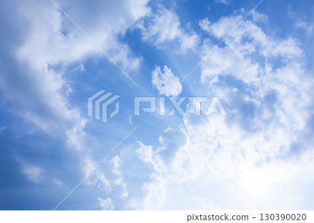 The sun in the blue sky 130390020