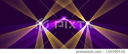 Laser rays or beams, glowing neon lines, bright futuristic background 130390516