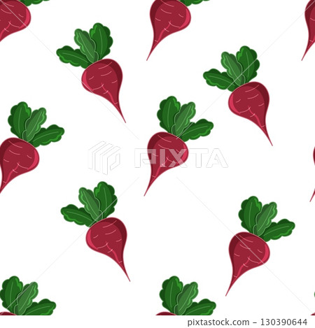 Seamless beet pattern on white background Seamless beet pattern on white background 130390644