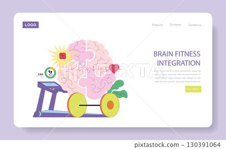 Creative vector illustration highlighting brain fitness integration. A treadmill, puzzle brain, and heart monitor symbolize cognitive health and mental wellness. Ideal for health and wellness themes. Creative vector illustration highlighting brain fitness integration. A treadmill, puzzle brain, and heart monitor symbolize cognitive health and mental wellness. Ideal for health and wellness themes. 130391064