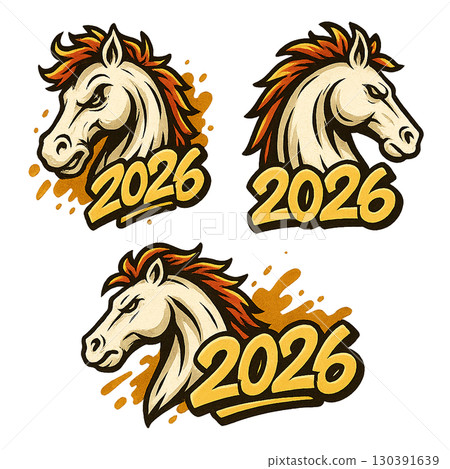 2026 Year of the Horse Illustration Design - Horse Character Material Collection - Cartoon Style - Logo Style - A Generation 2026 Year of the Horse Illustration Design - Horse Character Material Collection - Cartoon Style - Logo Style - A Generation 130391639