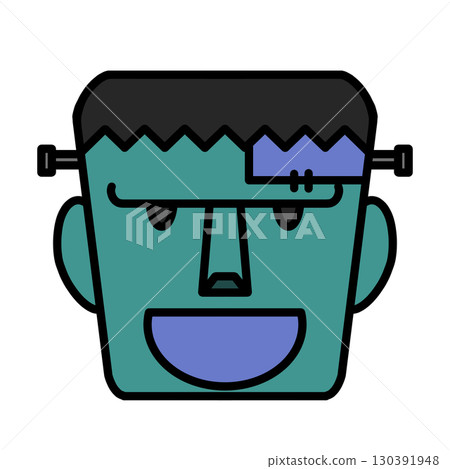 大聲笑的科學怪人的插圖 130391948