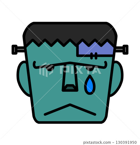 Illustration of a crying Frankenstein 130391950