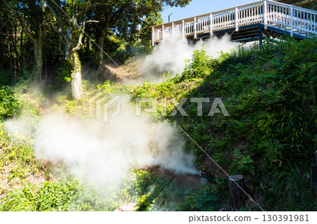 Image of Banshoen "Aiueo no Mori" (Forest of Aiueo), a tourist spot in Yamashiro Onsen | Artificially recreating a sea of clouds | Kaga City, Ishikawa Prefecture 130391981