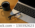 Reading glasses and laptop computers 130392623
