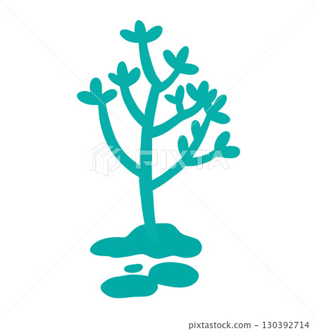 Simple tree icon for eco projects, abstract tree symbol of nature growth 130392714