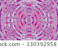 Abstract Mosaic Pattern in Shades of Pink and Purple with Symmetrical Design 130392958