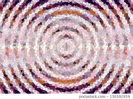 Abstract Concentric Rings in a Digital Mosaic Pattern 130392959