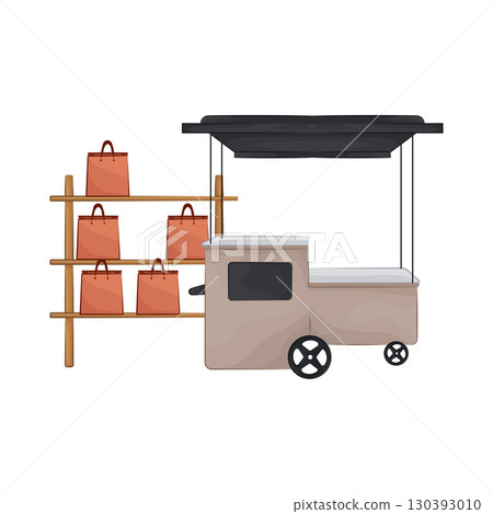 Illustration of Market Stall 130393010