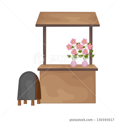 Illustration of Market Stall 130393017