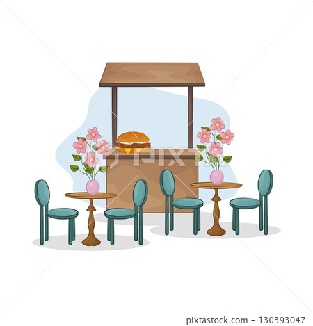 Illustration of Market Stall 130393047