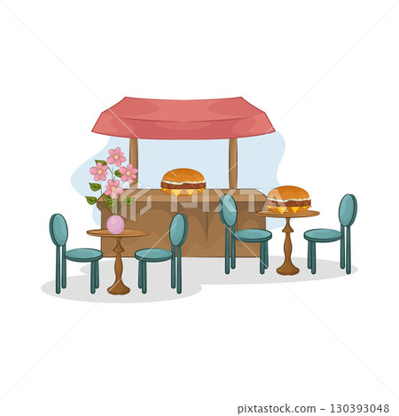 Illustration of Market Stall 130393048