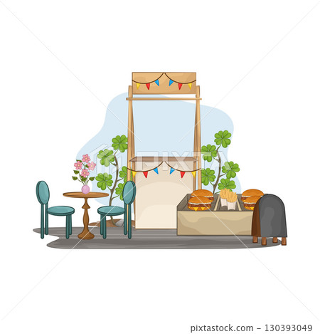 Illustration of Market Stall 130393049