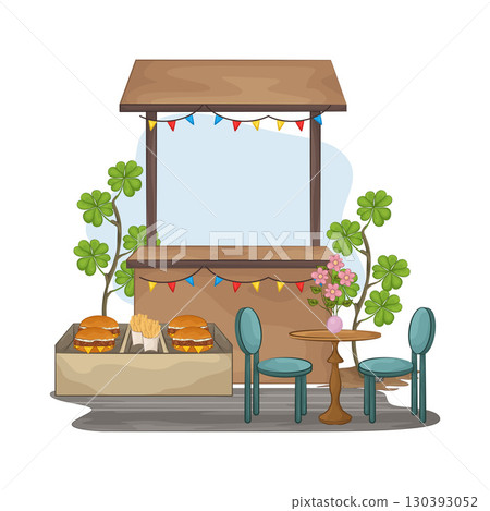 Illustration of Market Stall 130393052