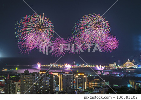 Summer ight fireworks spectacle 130393102