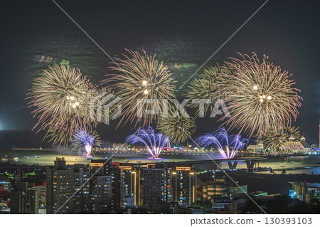 Summer ight fireworks spectacle 130393103