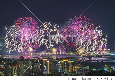 Summer ight fireworks spectacle 130393105