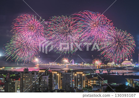 Summer ight fireworks spectacle 130393107