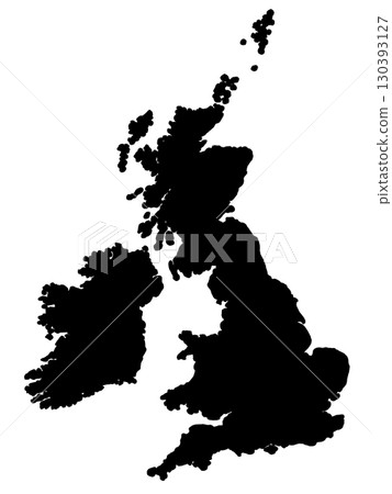 英國地圖(剪影) 英國地圖(剪影) 130393127