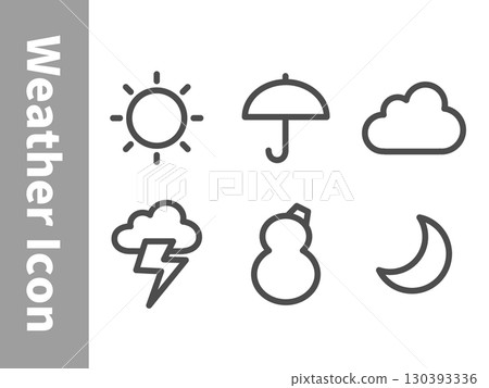 Simple weather icon set 130393336