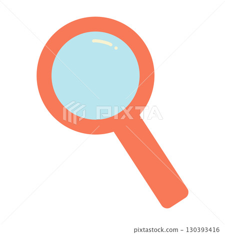 Simple magnifying glass illustration, magnifying glass, search, search icon illustration 130393416