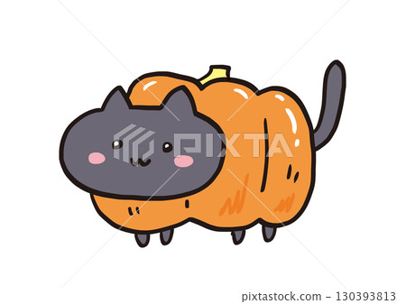 萬聖節南瓜貓（黑色） 130393813