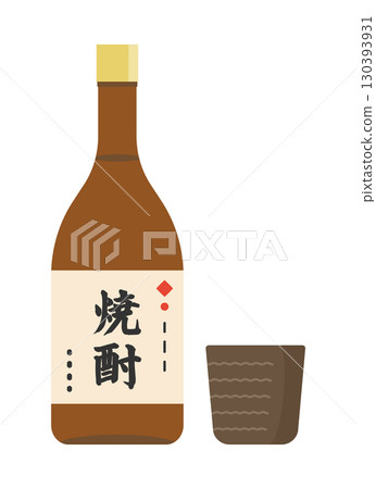 Shochu illustration vector Shochu illustration vector 130393931