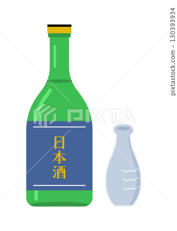日本清酒插畫向量 130393934