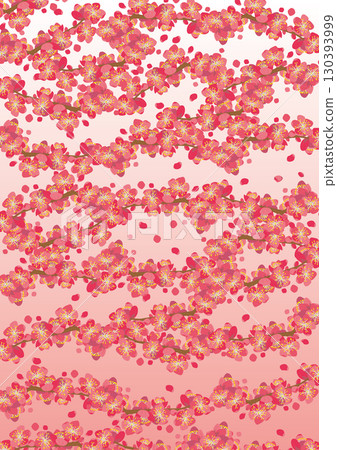 Background material <Flowers, plum blossoms (clusters, clusters) & petals, color> Background material <Flowers, plum blossoms (clusters, clusters) & petals, color> 130393999