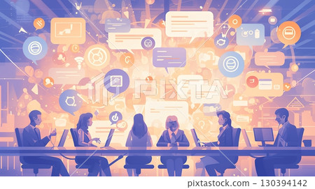 團隊中的商務人員分析市場數據 130394142