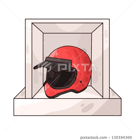 illustration of motorcycle helmet 130394300