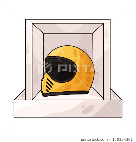 illustration of motorcycle helmet 130394301