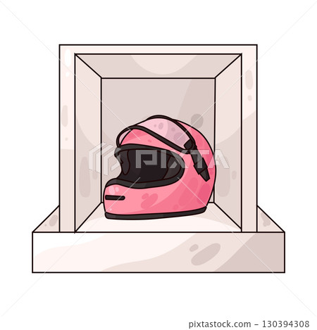 illustration of motorcycle helmet illustration of motorcycle helmet 130394308