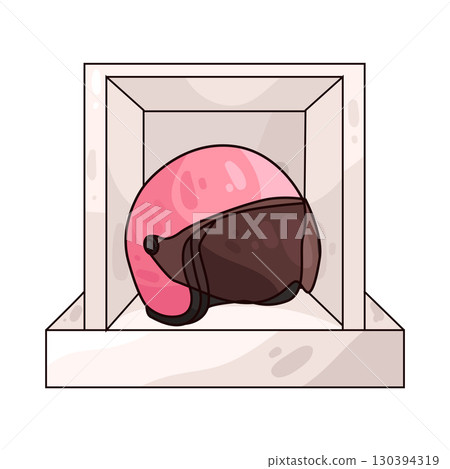 illustration of motorcycle helmet 130394319