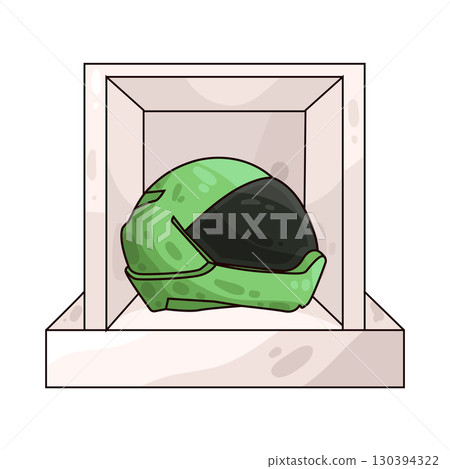 illustration of motorcycle helmet 130394322